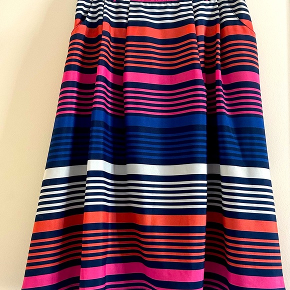 Old Navy Multicolor Stripes Midi Skirt With Pockets Rainbow Large - Picture 3 of 8